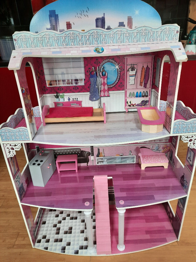 argos wooden dolls house furniture